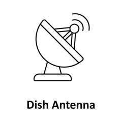 Dish Antenna Vector icon which can easily modify or edit