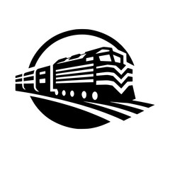 Naklejka premium Train black vector icon with transparent background 
