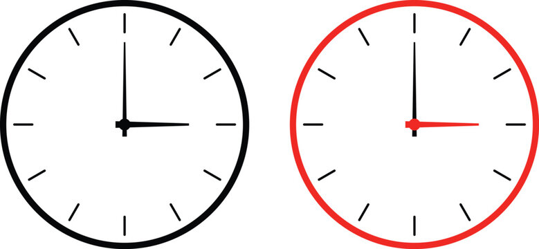 wall clock icon set. Watch icon symbol. wristwatch elements. Antique racy icons