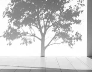 Efectos de superposición de sombras realista de árbol con un ligero desenfoque sobre un fondo transparente, luz solar de verano y efecto de superposición de sombras