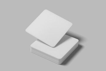 Paper Coaster Blank Mockup Template