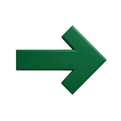Obraz premium Green Arrow Sign Pointing Right on Transparent Background