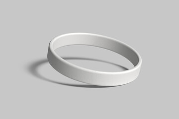 Silicone Wristband Blank Mockup
