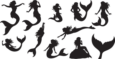 Mermaid Silhouettes Set