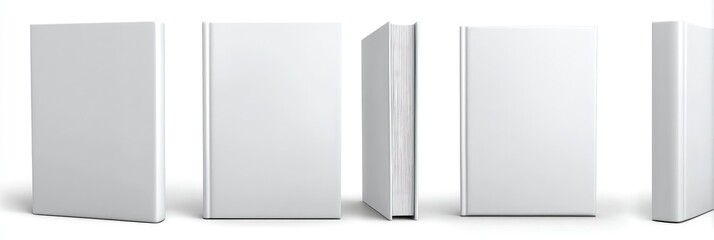 Blank book covers, multiple views