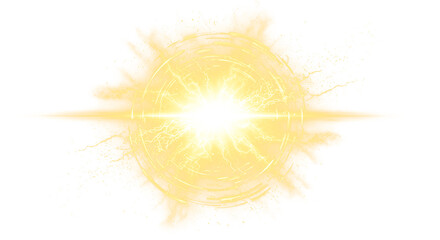 Energy Aura Burst with Light and Sparks isolated on a transparent background © MaStudio