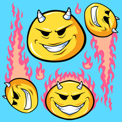 Custom monster emoji cartoon