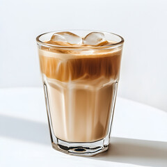 cup of beverage on white background
