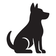 A cute black cat silhouette vector illustration isolated on a white background