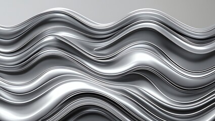Abstract Silver Waves: A Study in Smooth Curves and Reflective Surfaces