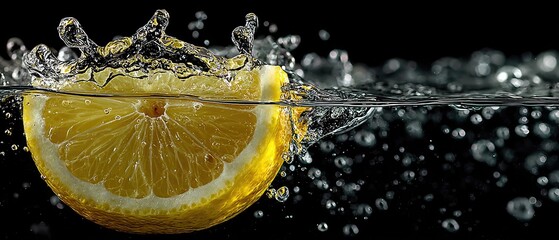 Lemon slice in water splash (1)