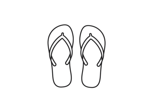 Pair of FlipFlops on transparent background