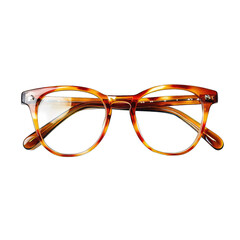 Tortoise-shell eyeglasses, front view