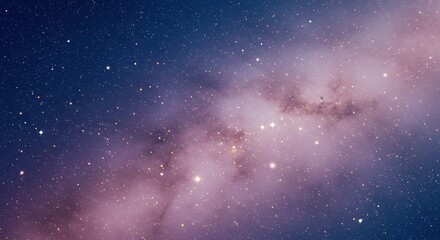 A mesmerizing deep space vista showcasing the brilliant Milky Way galaxy, a cosmic panorama of stars and nebulae against a purple night sky