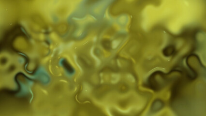 Abstract Swirling Yellow Green Liquid Texture background
