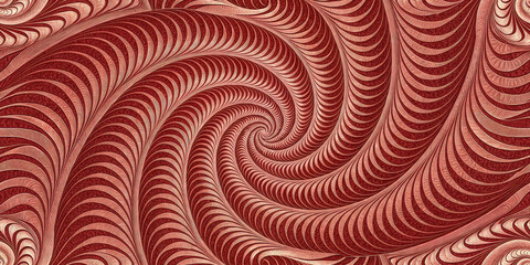 Captivating red spiral fractal pattern offers mesmerizing depth and intricate detail for modern designs