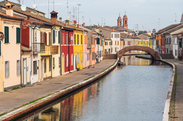 views of Comacchio village, Ferrara, Italy