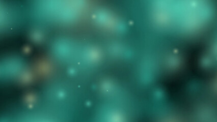 Soft Focus Teal and Green Bokeh Lights Background abstract