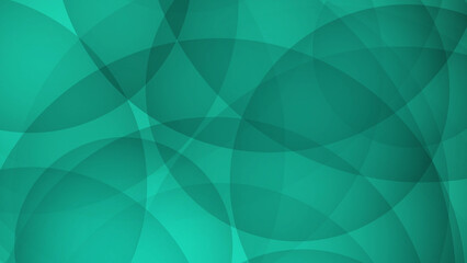 Teal Geometric Overlapping Circles Background abstract
