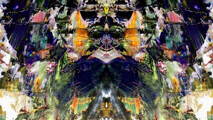 Fototapeta premium Abstract art background . Hand painting artwork on canvas .