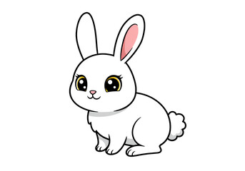 Obraz premium Black Rabbit Illustration on transparent background