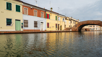 views of Comacchio village, Ferrara, Italy