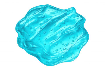 Fototapeta premium Skincare cream with floating bubbles, highlighting product texture and luminosity against clean transparent backdrop for marketing appeal