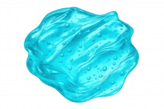 Skincare cream with floating bubbles, highlighting product texture and luminosity against clean transparent backdrop for marketing appeal