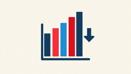 Bar graph with declining trend