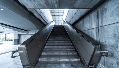 Fototapeta premium Modern concrete stairs ascending