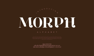 Morph Modern Bold Serif Alphabet