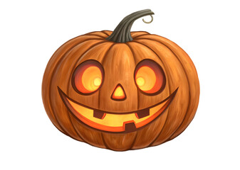Halloween pumpkin isolated on white banckground