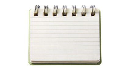 Small Notepad Page Isolated on White Background – Transparent PNG, AI Generated