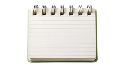 Small Notepad Page Isolated on White Background – Transparent PNG, AI Generated