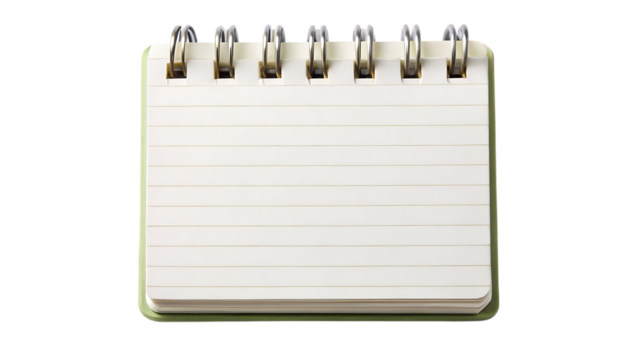 Small Notepad Page Isolated on White Background – Transparent PNG, AI Generated