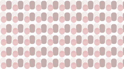 Pattern with circles and rounded rectangles