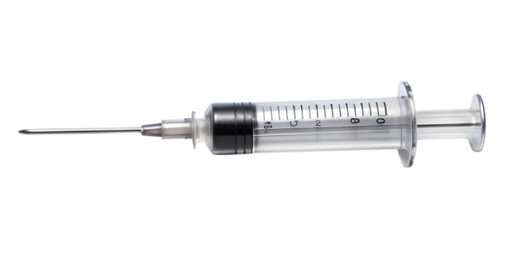 Medical Syringe Isolated on White Background – Transparent PNG, AI Generated