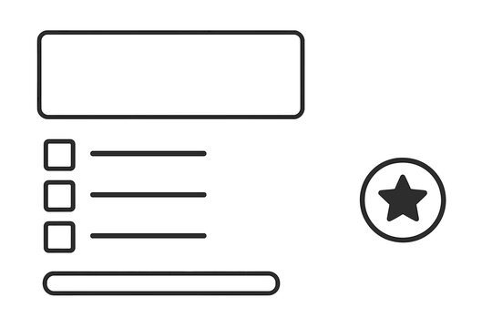 Creative checklist design for organizing tasks and highlighting priorities in a minimalist style