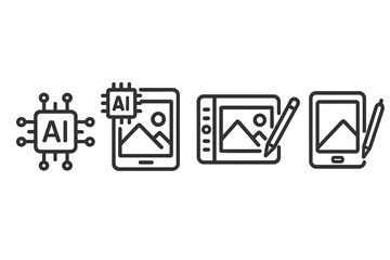 Innovations in artificial intelligence for image creation and editing showcased through modern technology devices