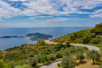 Vue sur Saint Jean Cap Ferrat de la moyenne corniche