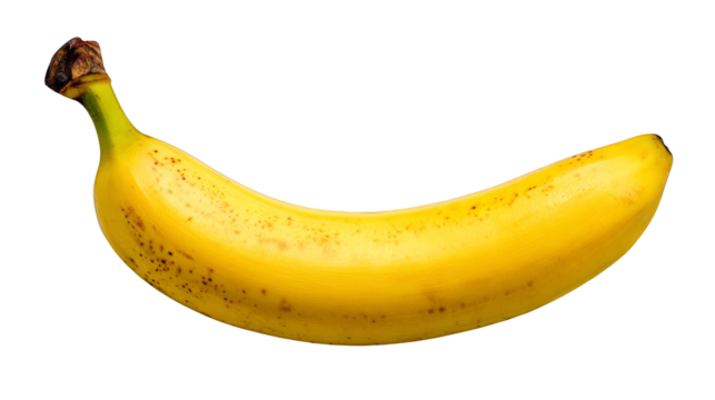 A vibrant yellow banana with a cheerful smiley face hand drawn on its peel sitting on a plain background symbolizing happiness nutrition and simple fun for a healthy lifestyle.