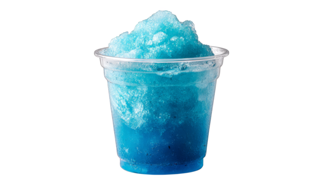 Refreshing icy blue beverage in a clear glass a cool and vibrant non alcoholic mocktail perfect for a hot summer day beautifully garnished and ready to sip. - Powered by Adobe