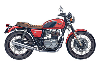 Obraz premium Motorcycles on a white background