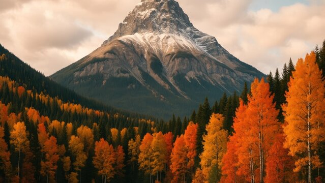 Majestic autumn mountain landscape - Powered by Adobe
