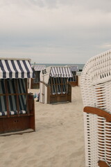 deck chairs on the beach
