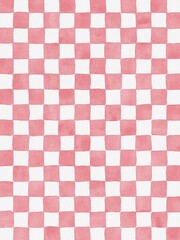 Watercolor red checkered background