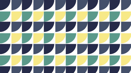 Obraz premium Pattern of colorful quarter circle tile design