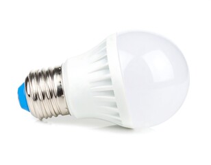Close-up of a modern LED light bulb