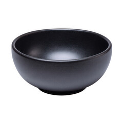 Empty black ceramic bowl 