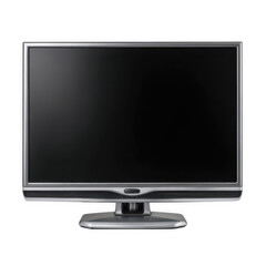 Isolated wide-screen LCD TV monitor with a blank black display